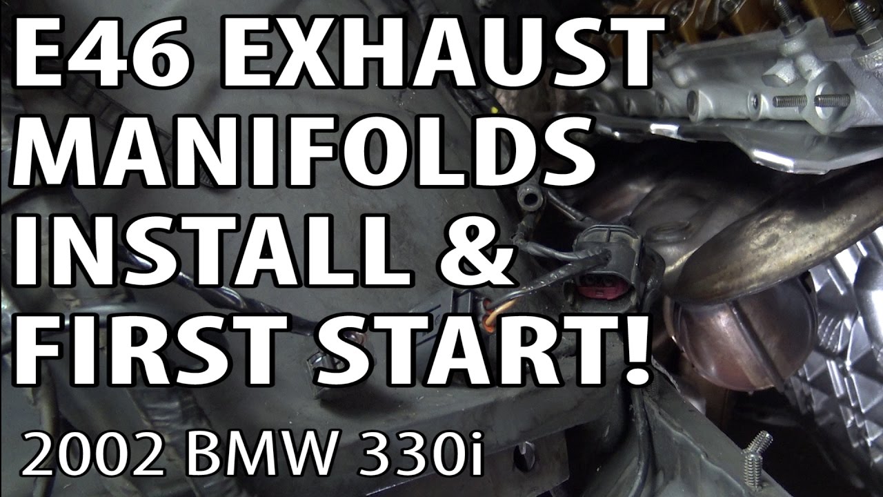 BMW E46 Exhaust Manifolds Install & First Engine Start Up! DIY #m54rebuild 28