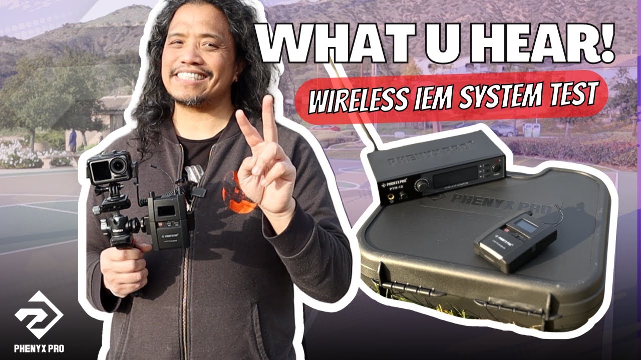 WHAT U HEAR in a Wireless IEM! Phenyx Pro PTM 10 Sounds like and Range Test