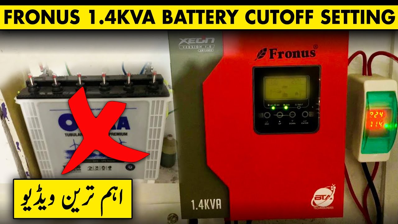 FRONUS 1.4KVA | BATTERY CUTOFF VOLTAGE SETTING FOR TUBULAR & ACID BATTERIES | BATTERY CARE TIPS 2023