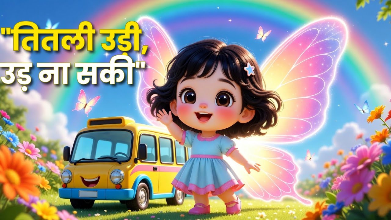Titli Udi Bus Me Chadhi | Hindi Rhymes For Kids | Nursery Rhyme | Titli Udi Song