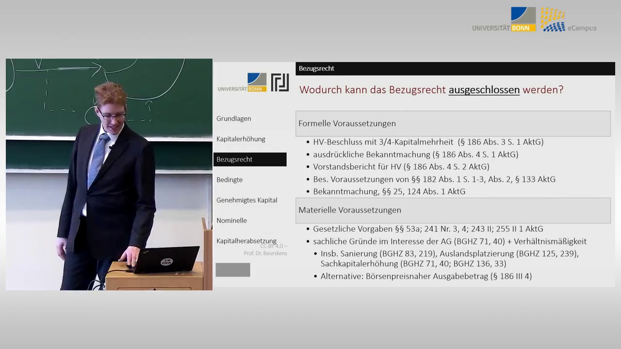 Aktienrecht 14 - Strukturänderungen und Kapitalmaßnahmen
