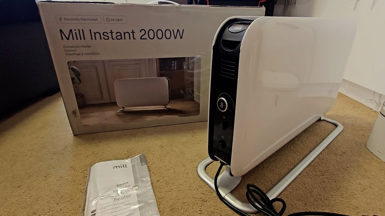 Распаковка, настройка и обзор портативного светодиодного обогревателя Mill Instant Led (2000 Вт)
