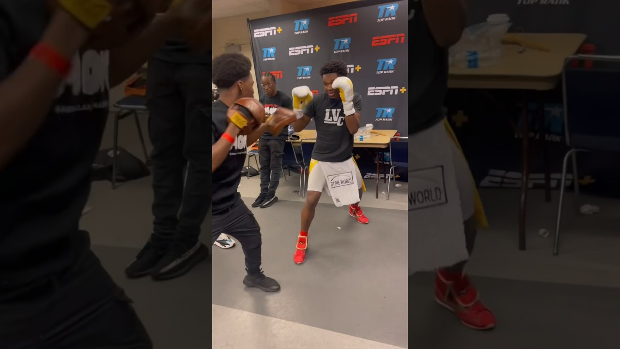 Abdullah Mason Backstage Prefight Warmup