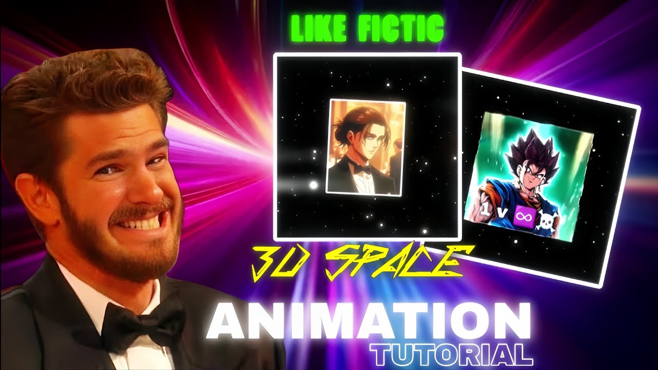 3D SPACE animation on ALIGHT MOTION || fictic like 3D space animation 