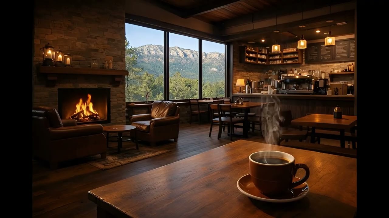 Cozy Cabin Coffee Shop Ambience ☕🔥