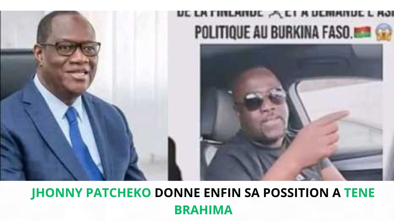 JHONNY PATCHEKO DONNE ENFIN SA POSSITION A TENE BRAHIMA