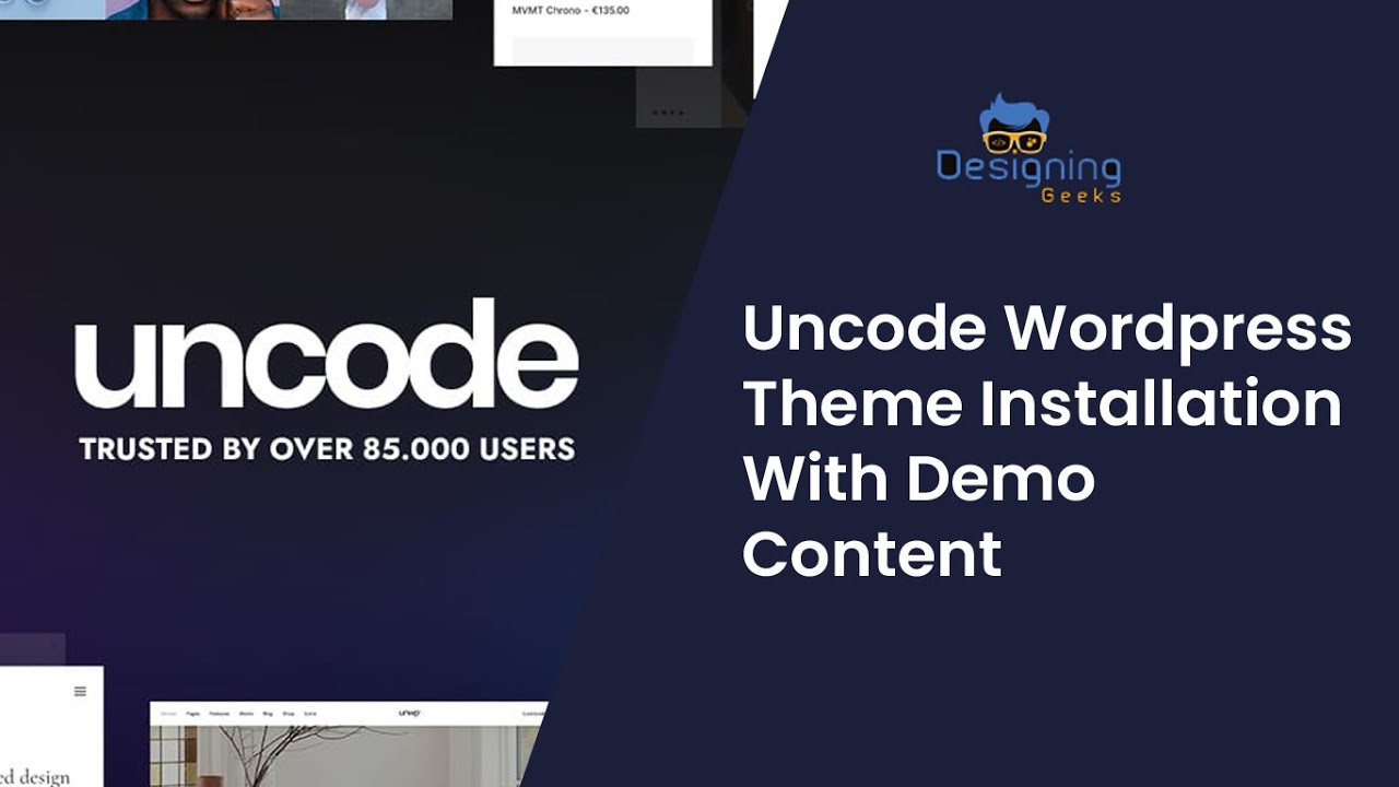 Uncode Wordpress and Woocommerce Theme Installation with Demo Contents