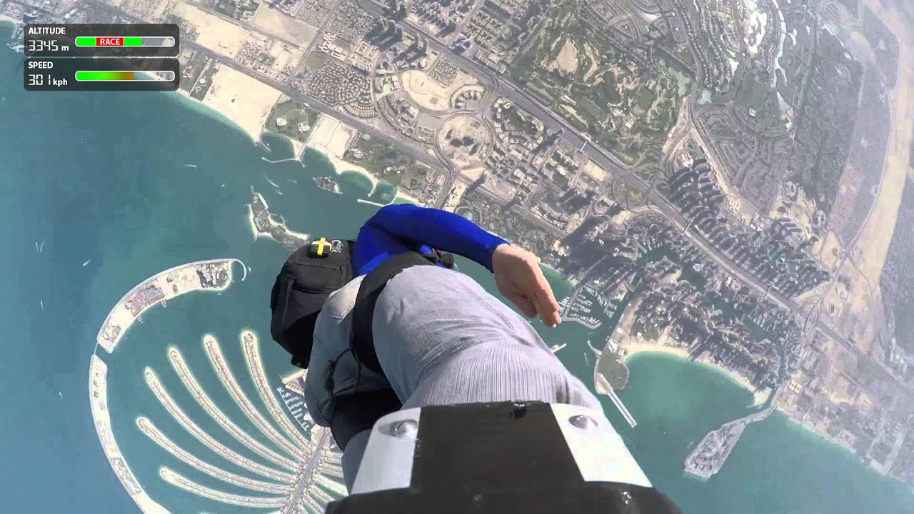 Speed skydiving World Air Games Dubai 2015 round 7 - Mikey Lovemore