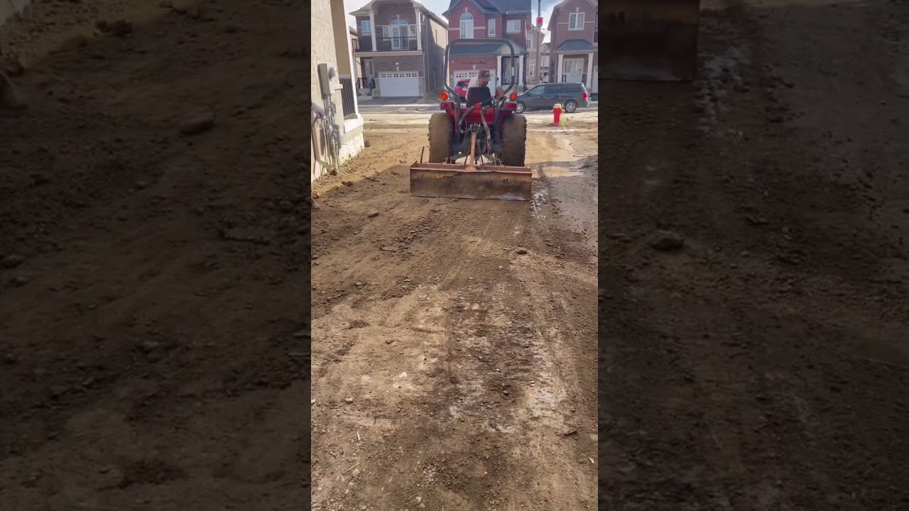 Kubota Tractor Grading with a Box Scraper