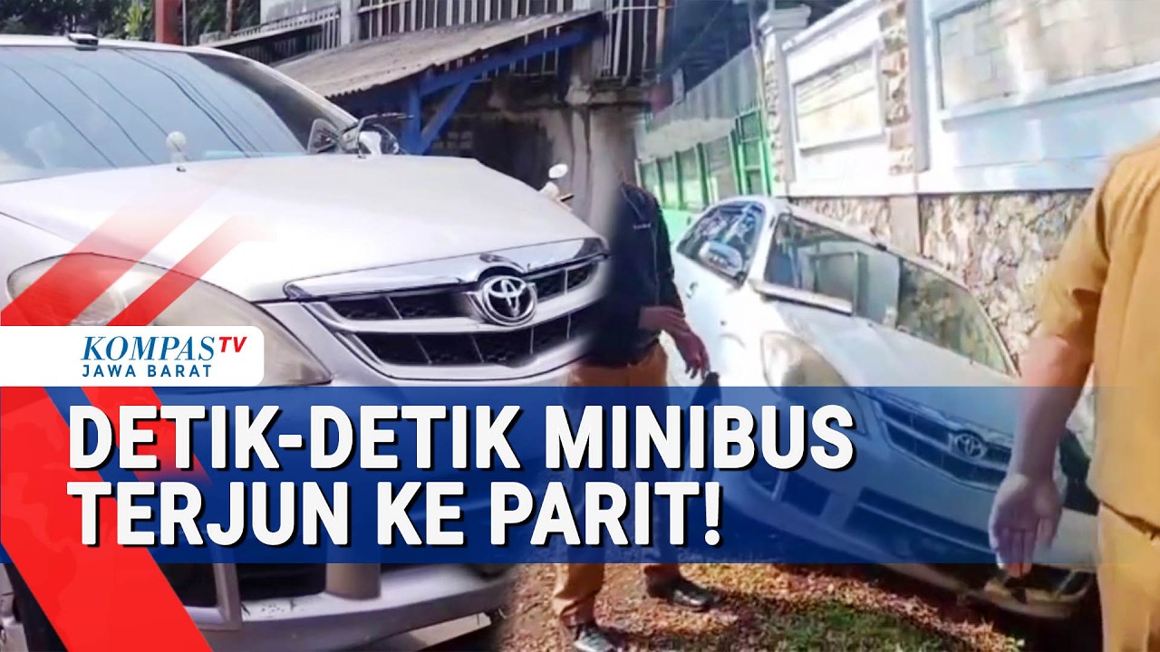Minibus Hantam Pengendara Ojek Hingga Masuk Parit