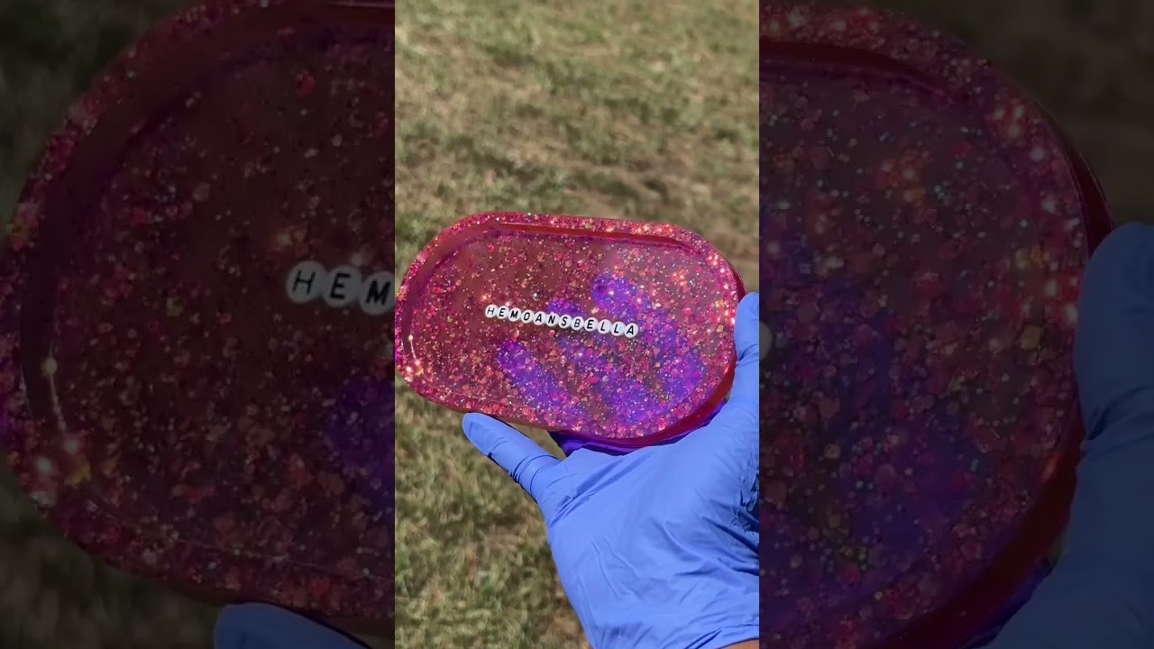 Pouring a rolling tray 💕 #resin