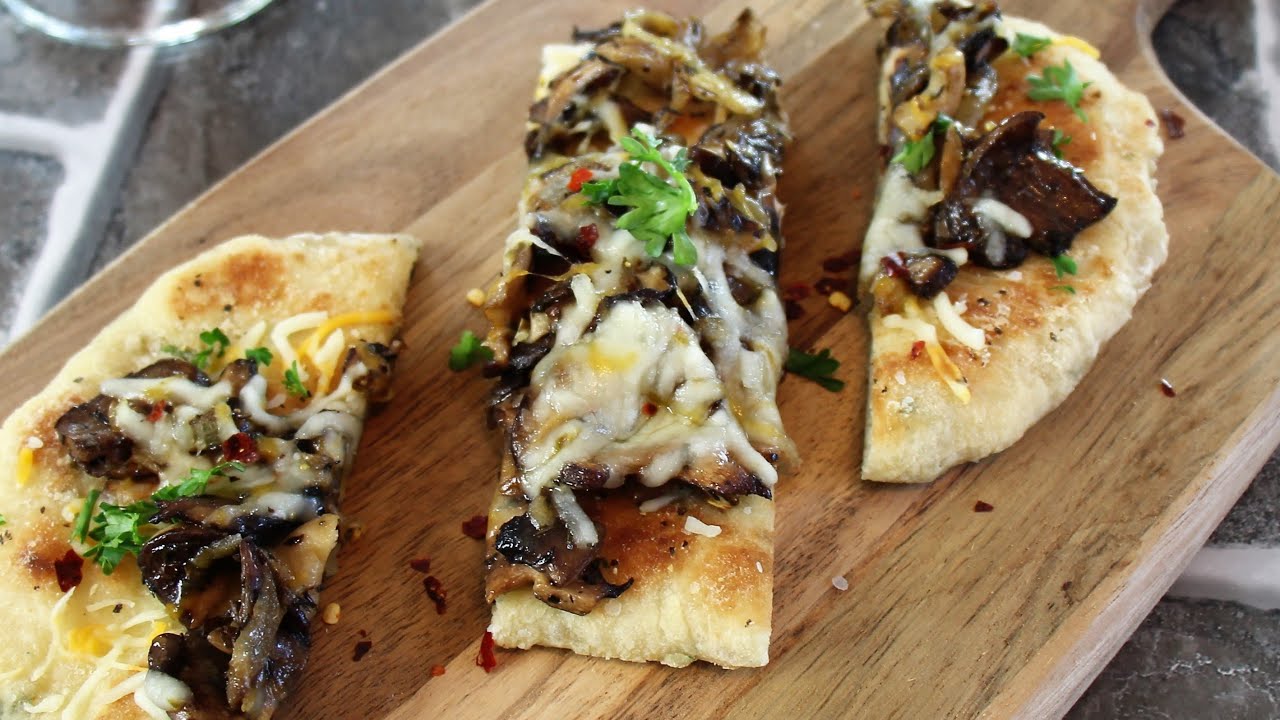 Mushroom and Onion Flatbread Pizza | It's Only Food w/ Chef John Politte