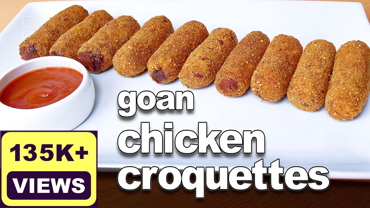 Goan Chicken Croquettes Recipe | Goan Party Snack Recipe | Goan Croquettes | Easy Chicken Snacks