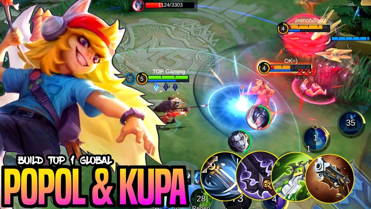 POPOL & KUPA : BEST BUILD SYNERGY!! THE FASTEST FARMER MARKSMEN - MLBB 2023