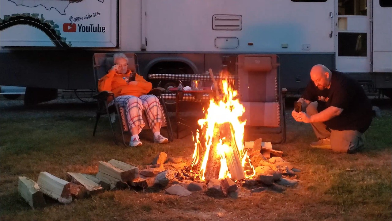 Camping In Bangor Maine Camp Fire Sounds Campground Atmosphere