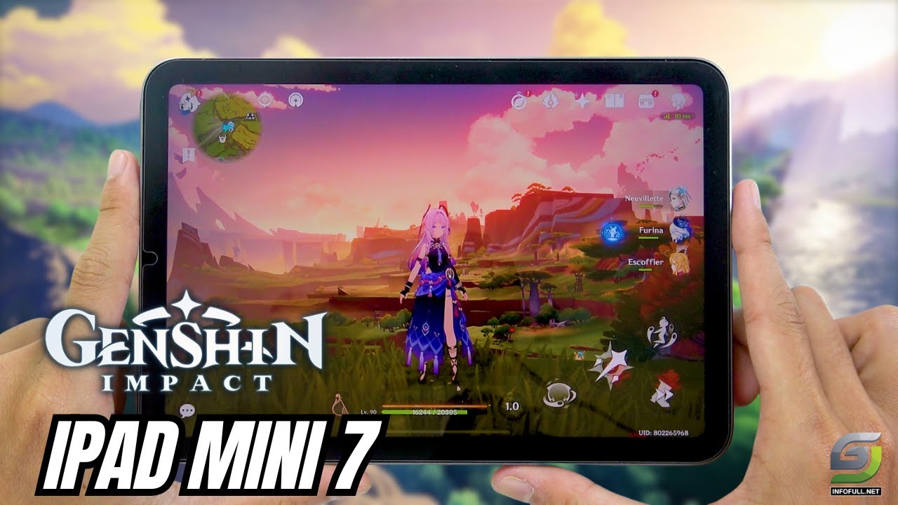 iPad Mini 7 test game Genshin Impact Max Graphics | Apple A17 Pro