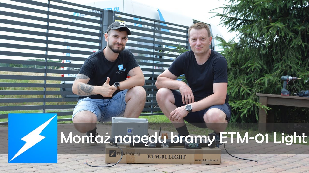 Montaż napędu ETM-01 Light do bramy dwuskrzydłowej - Elektrobim.pl