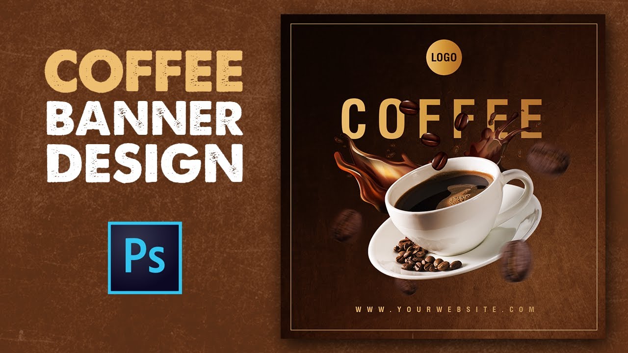 How to Design Coffee Shop Banner for Social Media in Photoshop