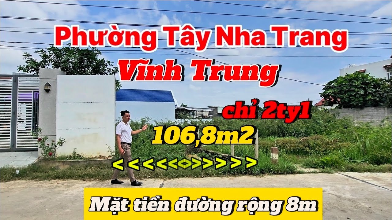 Mặt tiền Võ Dõng, Vĩnh Trung, Nha Trang- 106,8m2 full thổ, ngang 5,78m- Đường 8m || 0789 252 255