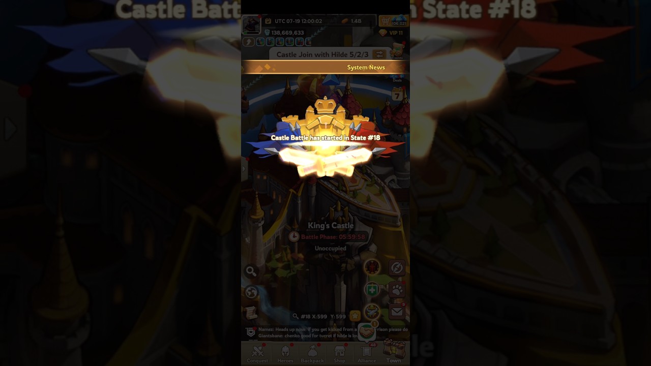 s3 vs s18 castle battle highlight #kingshot
