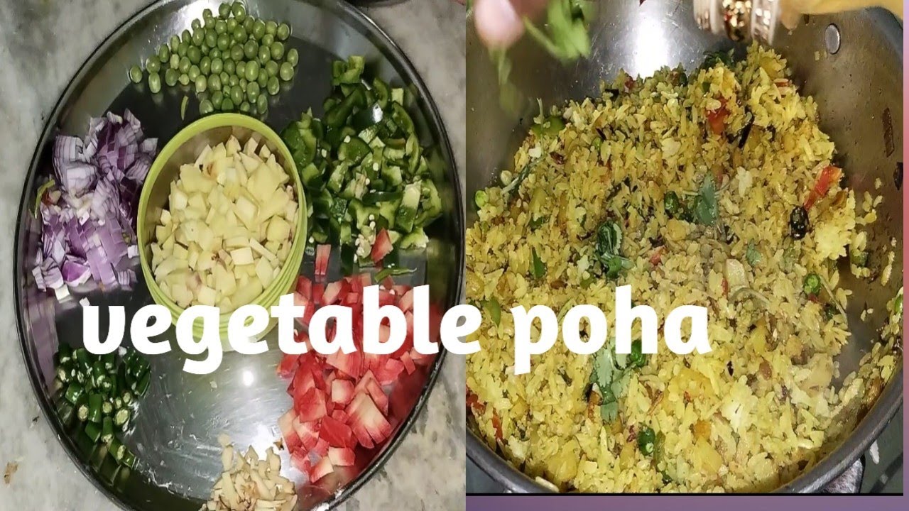 Vegetables poha vitamin se bharpur 😋
