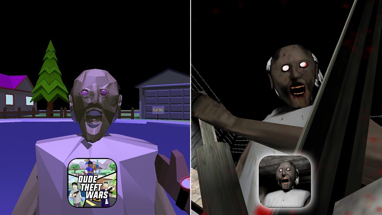 Granny In Dude Theft Wars Vs Original Game !!! 🤔🤔🤔