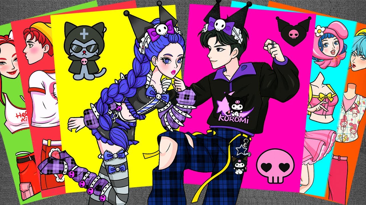 [💸Paper DIY💸] HUNTRIX RUMI x JINU Become Kuromi, My Melody & Hello Kitty! KPOP DEMON HUNTERS Sticker