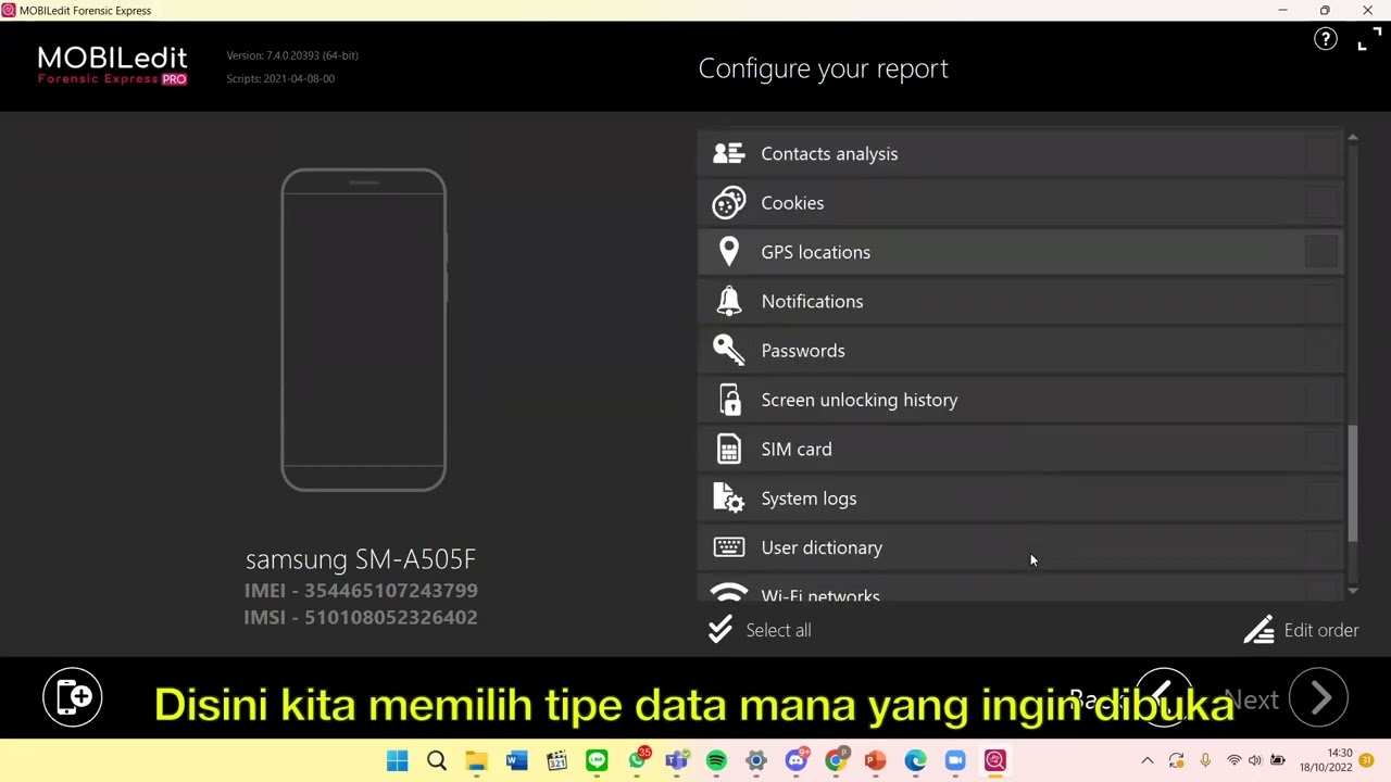 Digital Forensic using MOBILedit on Mobile Device