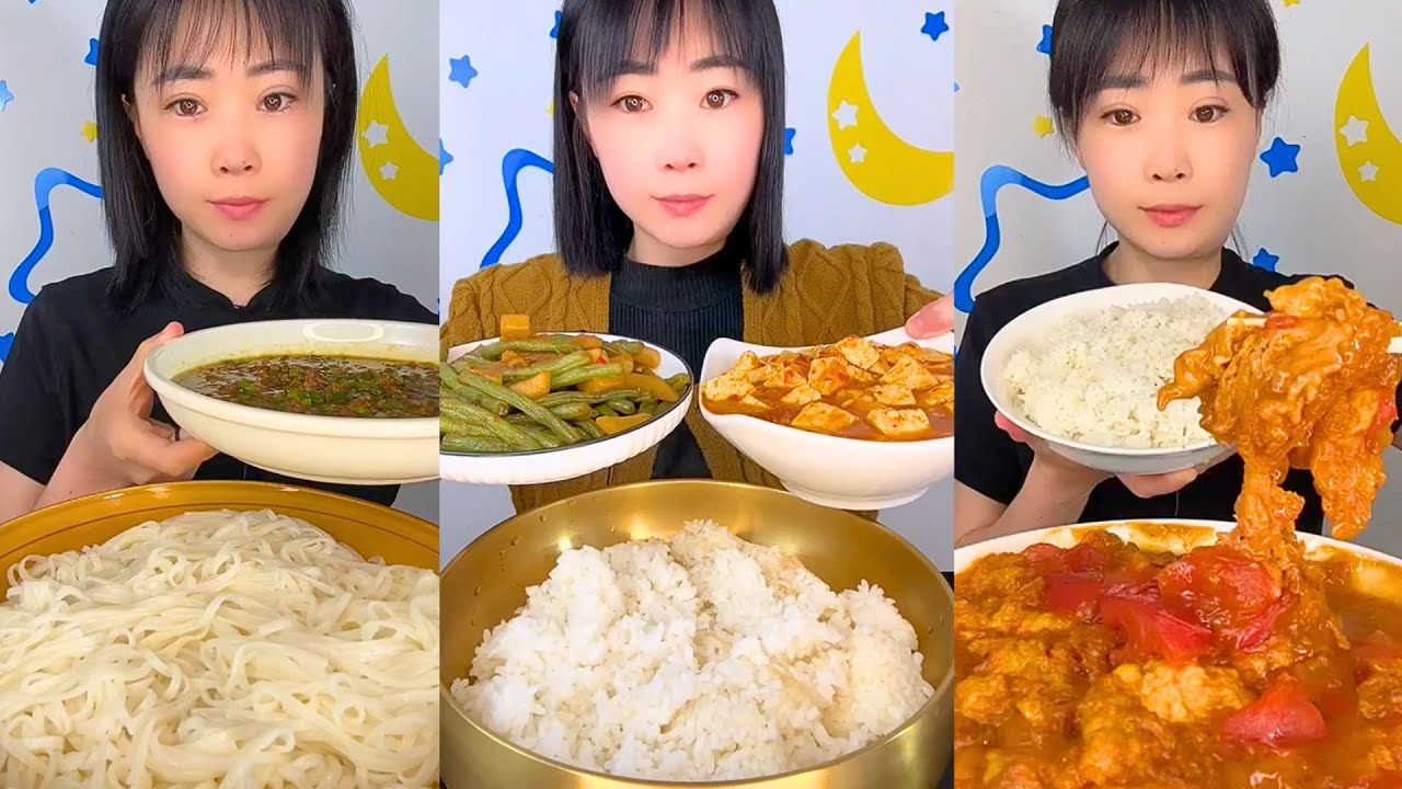 Chinese Bread and Noodle Eating Show | Quiet Mukbang Food Video #91