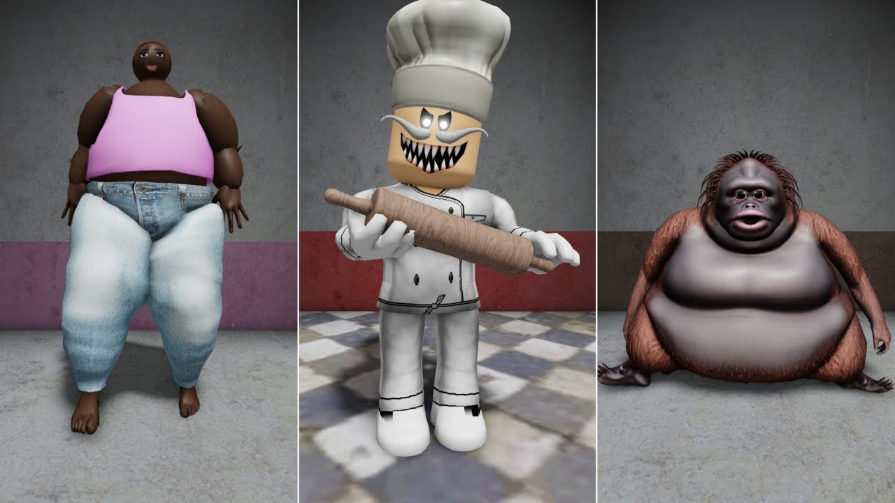 RUN FROM LOVELY PEACHES, RUN FROM UH OH STINKY, RUN FROM PAPA PIZZA ROBLOX OBBY