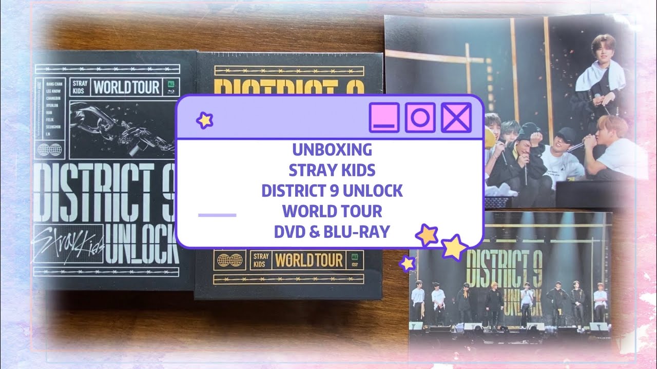 UNBOXING STRAY KIDS DISTRICT 9 UNLOCK WORLD TOUR DVD & BLU-RAY // I LOVE THEM 🥺