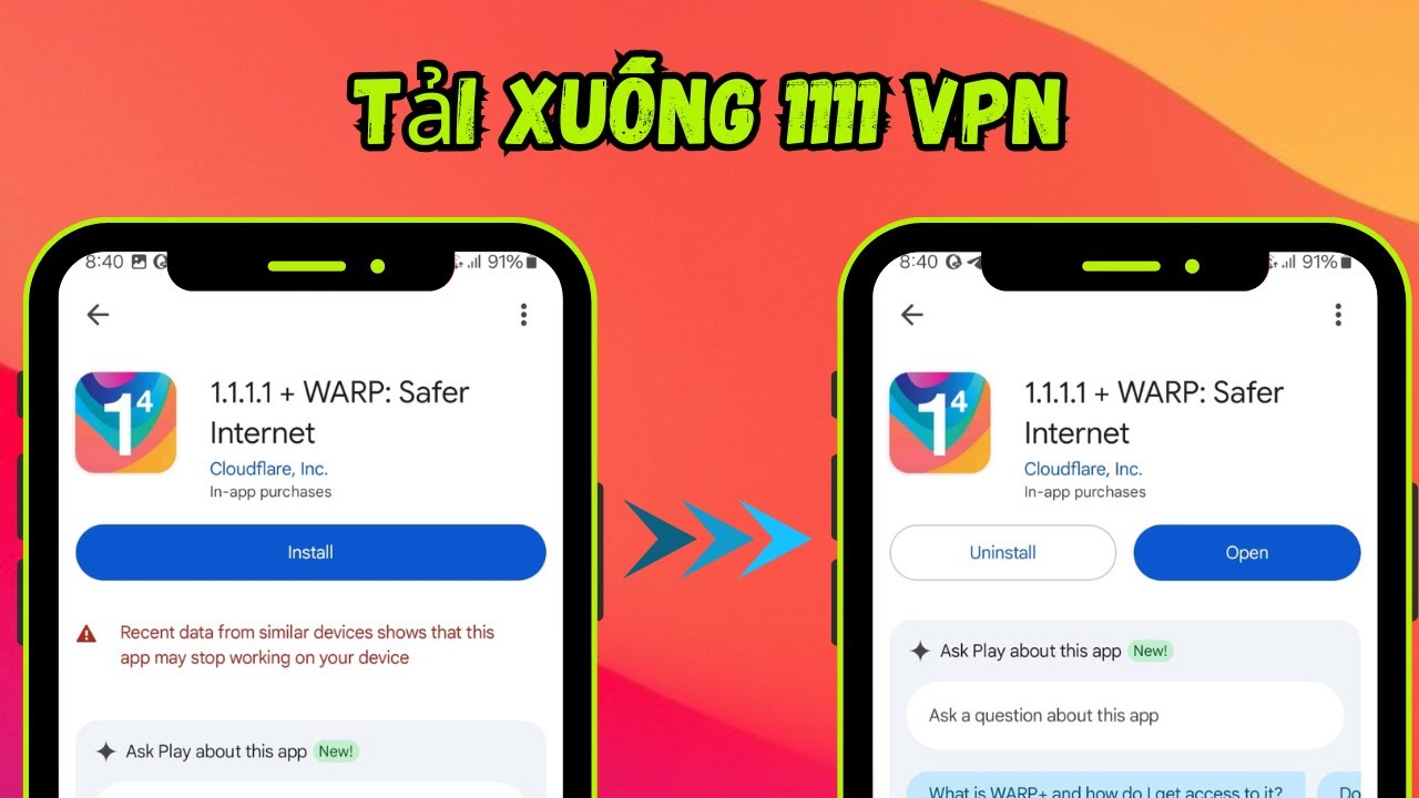 C&aacute;ch tải xuống v&agrave; c&agrave;i đặt 1.1.1.1 VPN của Cloudflare (WARP) &ndash; Hướng dẫn từng bước dễ d&agrave;ng!