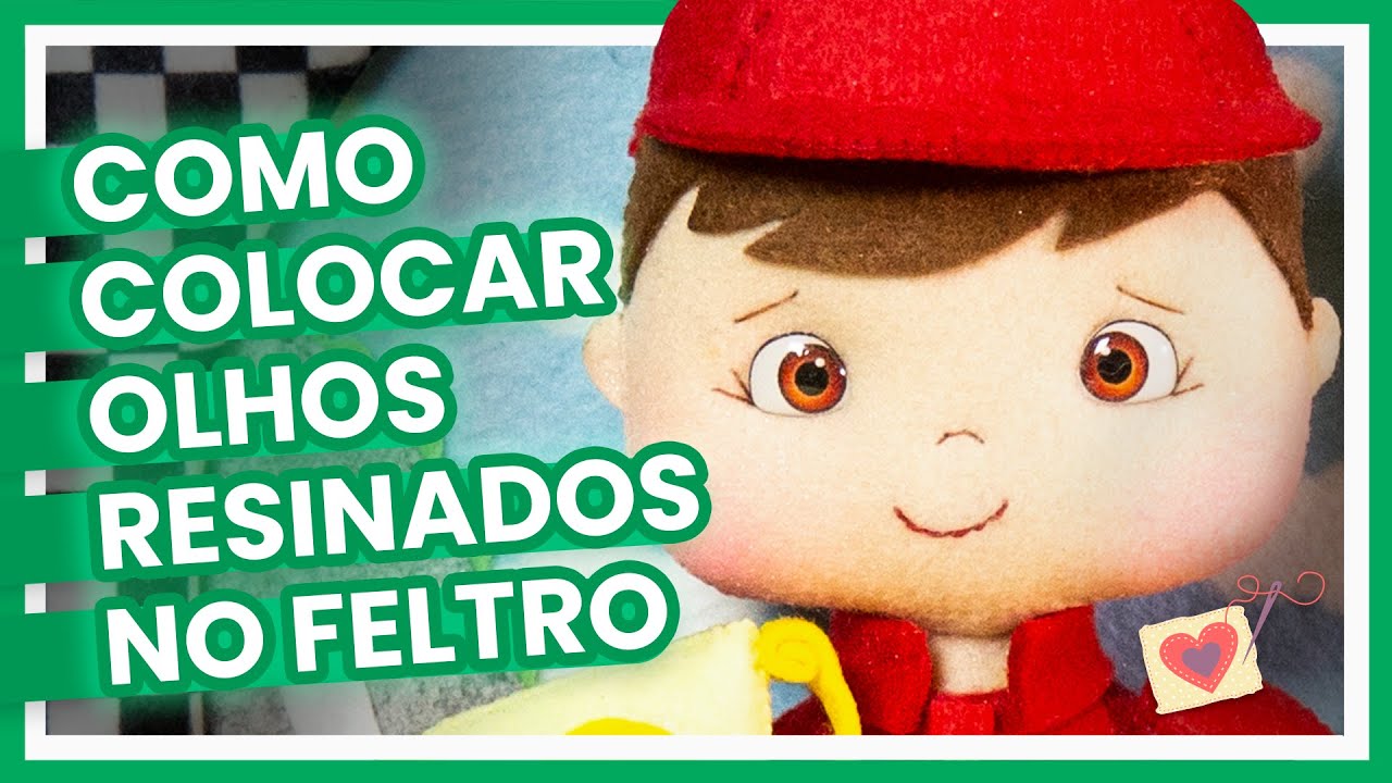 Como Colocar Olhos Resinados no Feltro | passo a passo com Alê Cita