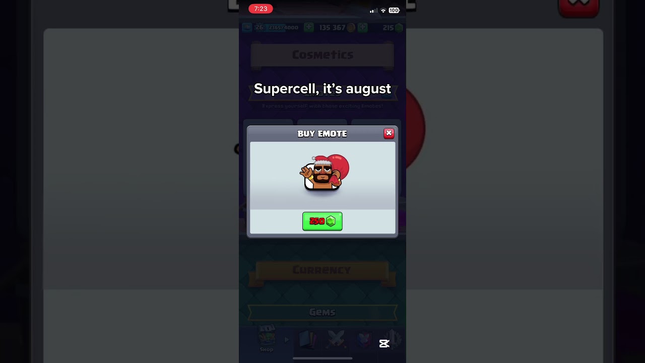 Supercell, it&rsquo;s august #memes #shorts #clashroyale #gaming
