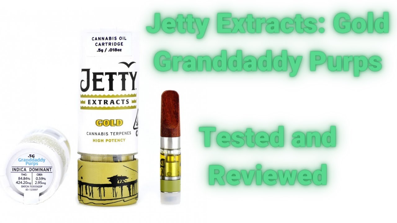 Jetty Extracts Gold: Granddaddy Purps Vape Cartridge Tested and Reviewed.