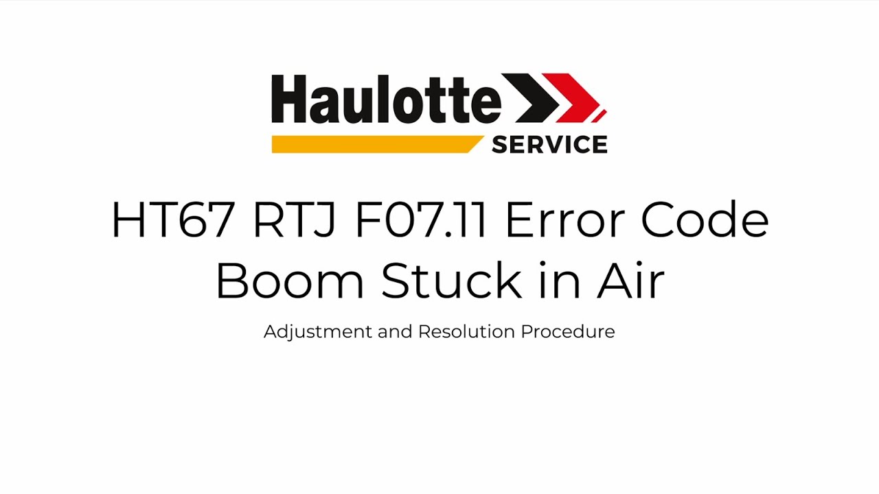 QTI - HT67   Boom stuck in air
