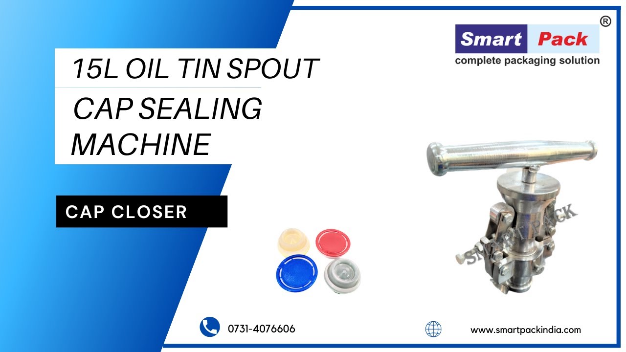 Cap Closer Machine - 15L Oil Tin Spout Cap Sealing Machine CONTACT- +91 9109108483