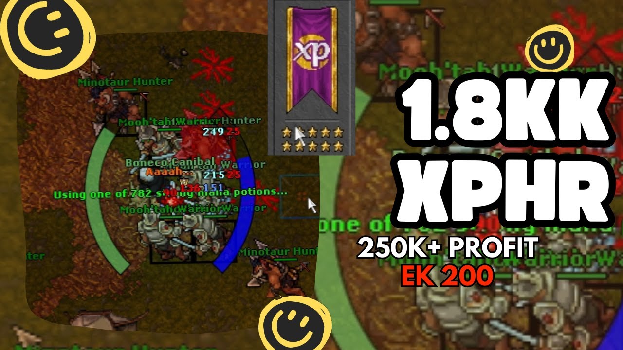 Tibia - EK 200+ hunt solo no mino camp de oramond