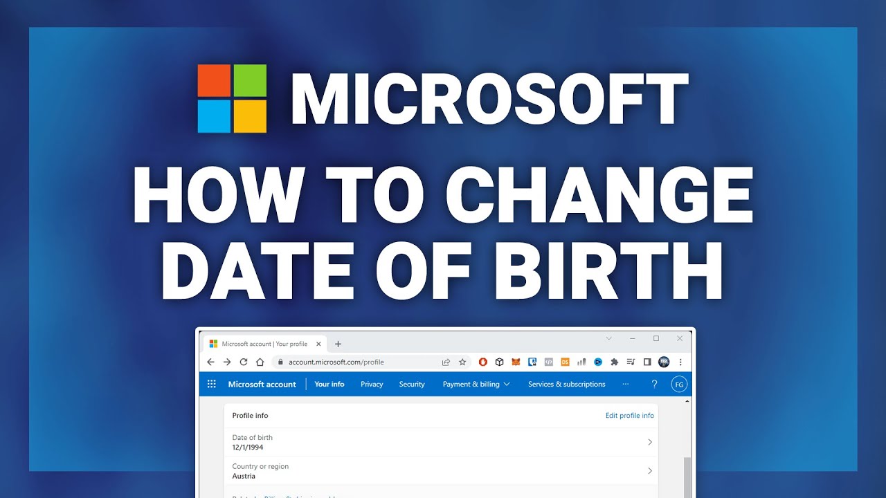 Microsoft &ndash; How to Change Microsoft Date of Birth! | Complete 2025 Guide
