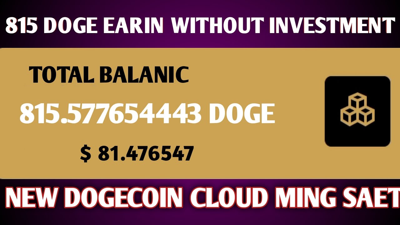 New DOGECOIN Cloud Mining Saet || Without Investment Unlemted Dogecoin Earin #technicalpk