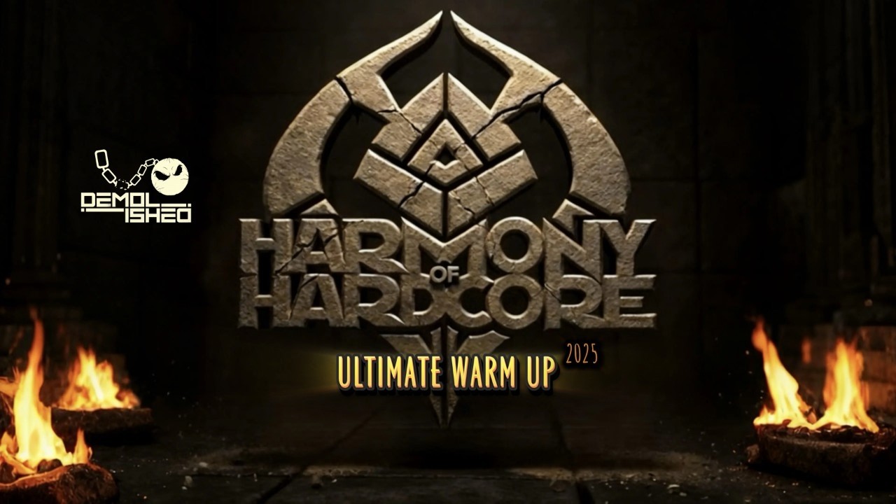 HARMONY OF HARDCORE 2025 | DEMOLISHED | ULTIMATE WARM UP MIX | THROWBACK | MUSIC VIDEO VISUALIZER