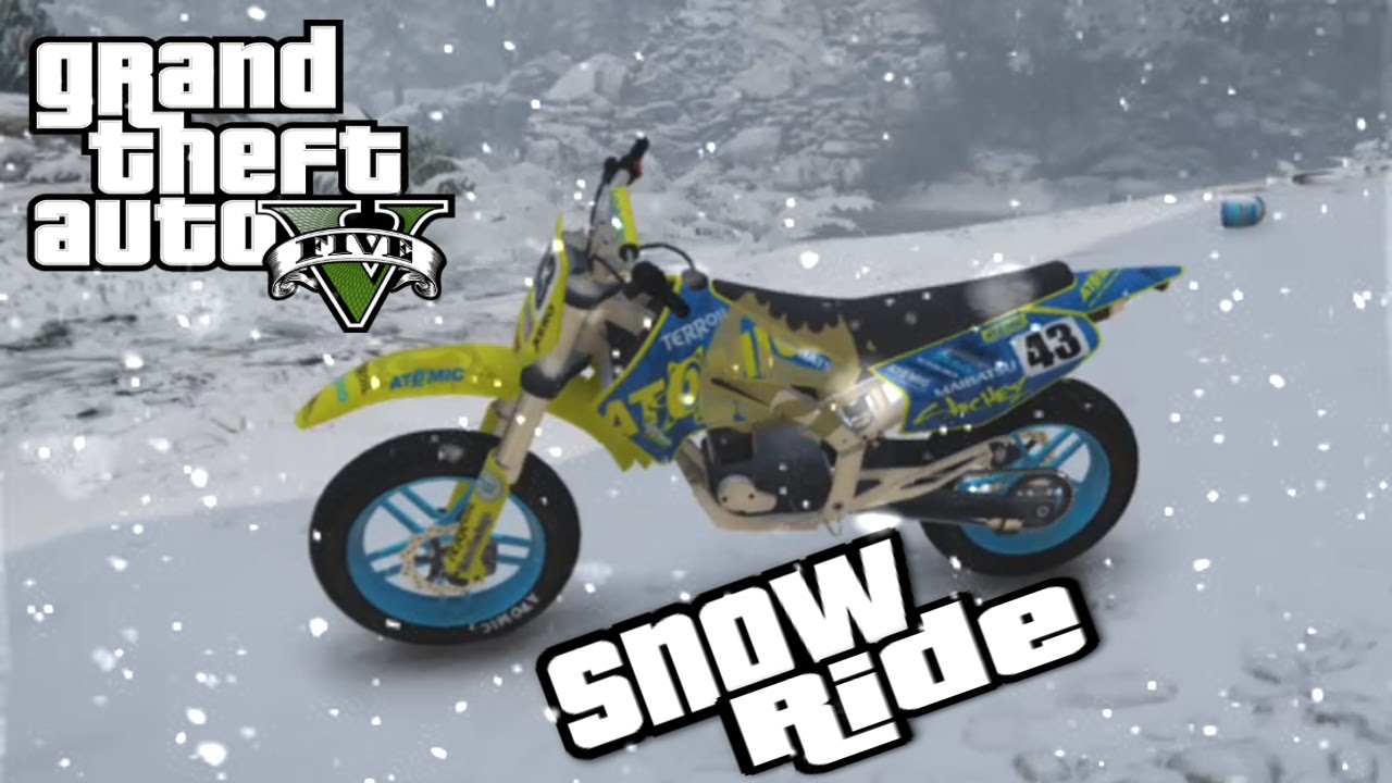 GTA 5 | First Person - Snow Dirt Bike Trail Ride (Xbox One Gameplay)