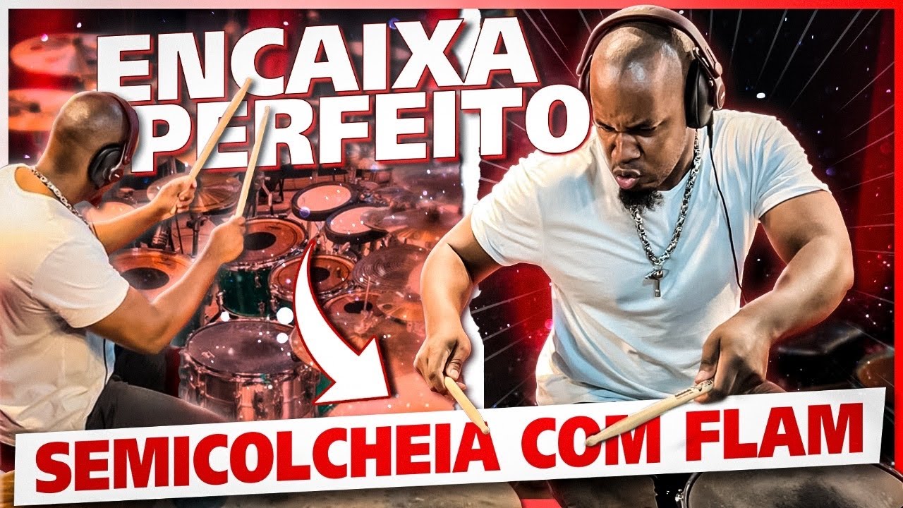 Virada em semicolcheia com flam, muito versátil
