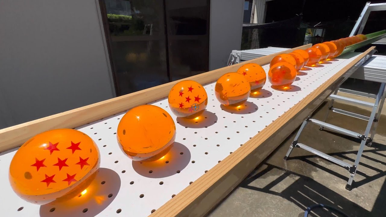 Handmade wooden water marble run ☆ Giant dragon ball + rain gutter healing video