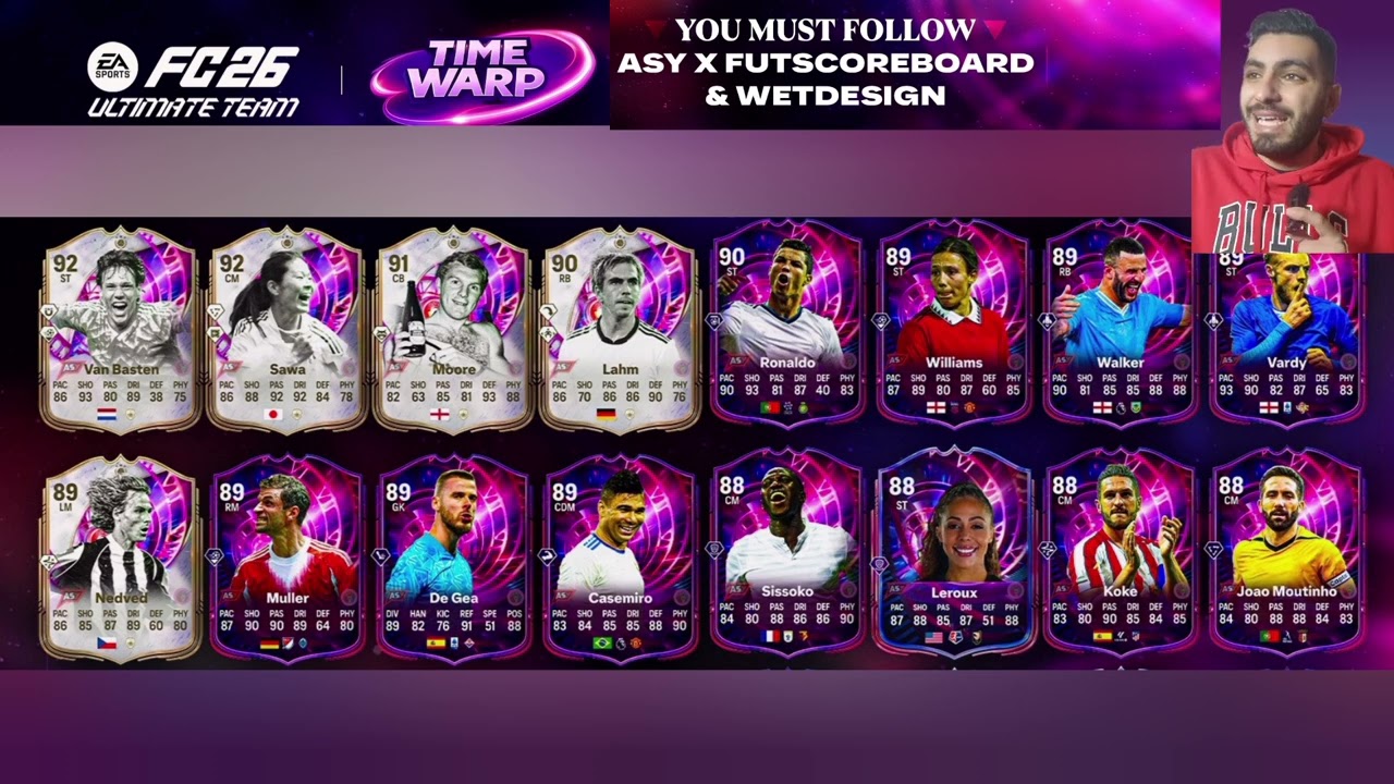 🚨ОФИЦИАЛЬНЫЕ КАРТОЧКИ КОМАНДЫ TIME WARP 2🚨 с участием CR7, Уокера, Каземиро и др. 