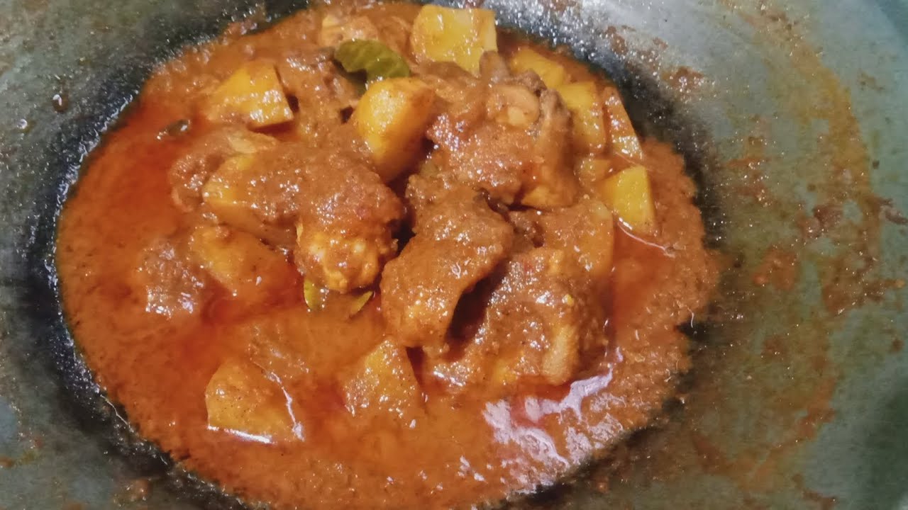 MASAK RENDANG AYAM CAMPUR KENTANG 