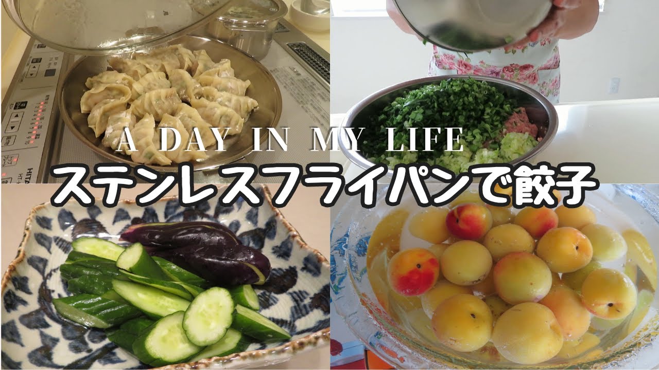６０代vlog【クリステルフライパンで餃子】マグニフィカｓのコーヒーは毎日が楽しくなる|小樽ルタオ・ドゥーブルフロマージュ|小さな庭バラが満開