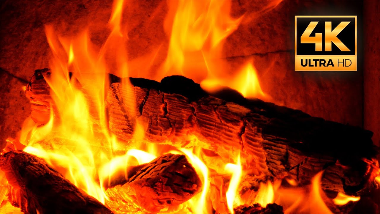 Kaminfeuer Fireplace 8 stunden karmin #feuer 4K Entspannendes Feuer brennendes Video  Kamingeräusche