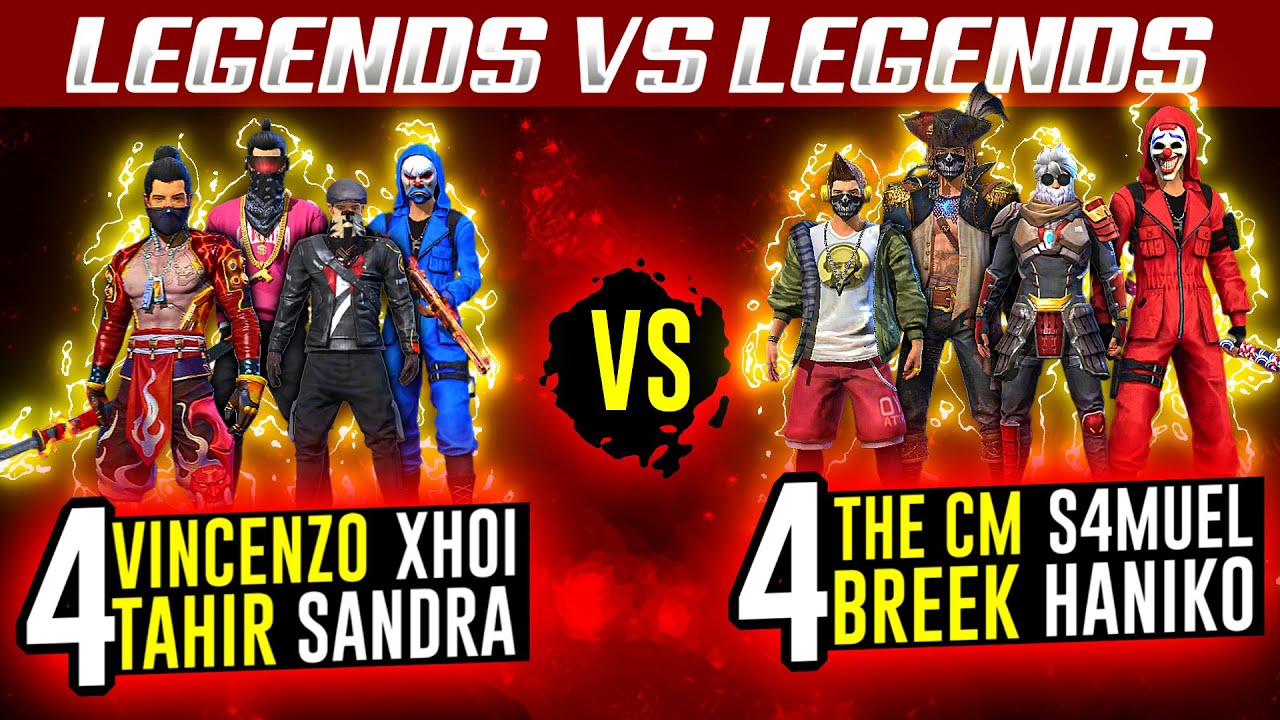 Vincenzo + Tahir Vs The Cm + Haniko  Squad  || Free Fire Most Epic Match B/w Legends -Nonstop Gaming