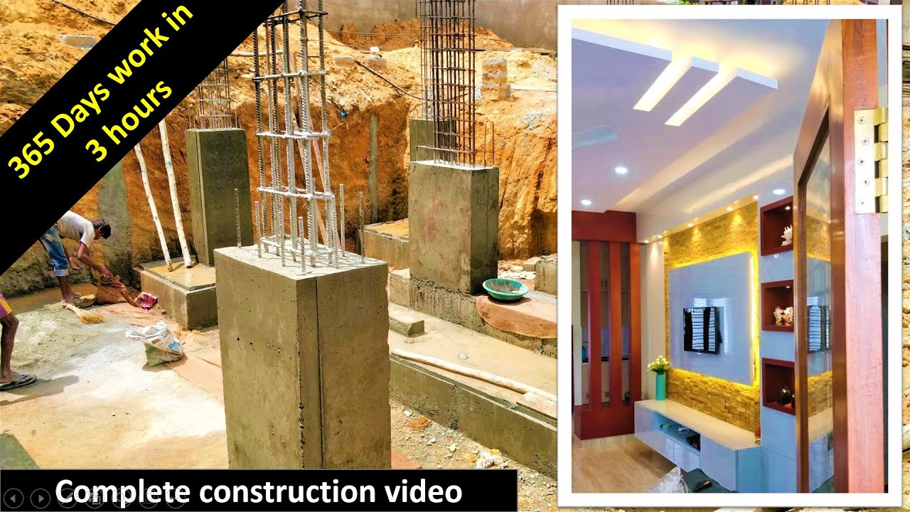 365 days work in 3 hours - A complete video of house construction - A2Z Construction